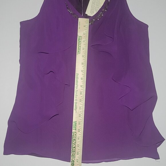 M M Couture Womens Beaded V - Neck Lined Tank Top New with Tags Size Small - Picture 10 of 15